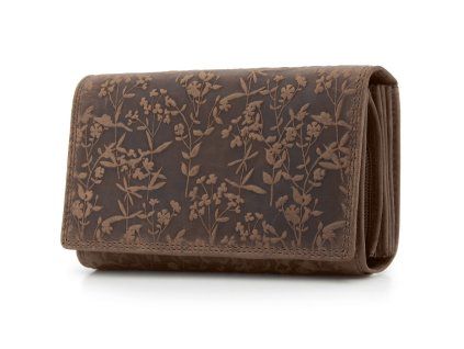 Dámská kožená peněženka tmavě hnědá Hand Made EV 03 ModexaStyl (2)