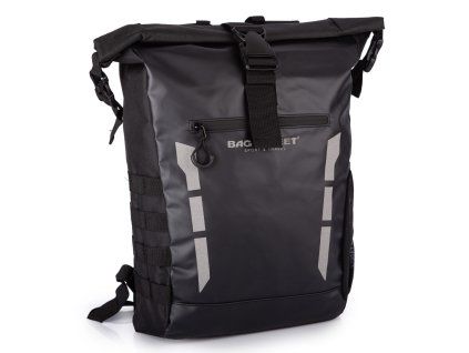 Velký nepromokavý trekingový sportovní batoh černý Bag Street s rolovací klopou 4105 ModexaStyl (4)