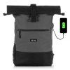 Elegantní městský unisex batoh s USB portem Bag Street šedý 4086 (2)