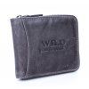 Pánská kožená peněženka na zip Wild 5267 šedá ModexaStyl (4)