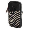 Malá kožená kabelka pouzdro na telefon s popruhem černá zebra Charm London L617 ModexaStyl (5)