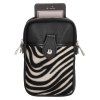 Malá kožená kabelka pouzdro na telefon s popruhem černá zebra Charm London L617 ModexaStyl (3)