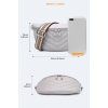 Crossbody kabelka ledvinka světle šedá Miss Lulu LB2307 GY ModexaStyl (5)