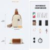 Malá náprsní crossbody kabelka béžová s hnědou Miss Lulu LB2356 BG BN ModexaStyl (5)