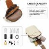 Malá náprsní crossbody kabelka béžová s hnědou Miss Lulu LB2356 BG BN ModexaStyl (7)