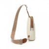 Malá náprsní crossbody kabelka béžová s hnědou Miss Lulu LB2356 BG BN ModexaStyl (1)