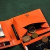 Pánská Slim kožená peněženka se sponou černá pomerančová PTN N78 211 ModexaStyl (3)