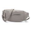 Stylová dámská crossbody ledvinka šedá Jennifer Jones 3153 LGY ModexaStyl (7)